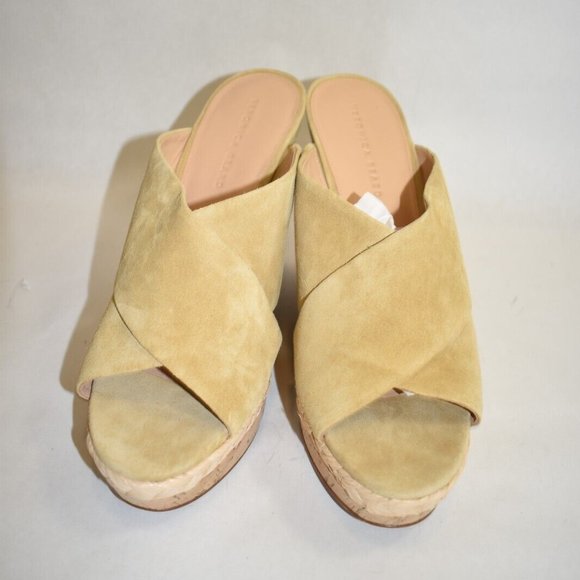 $360 VERONICA BEARD Loro Platform Wedge Sandal SUEDE CORK BEIGE 12 (DA20) - Picture 3 of 7